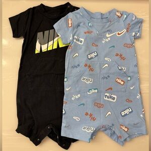 Nike Kids One Piece Rompers - Black and Blue
